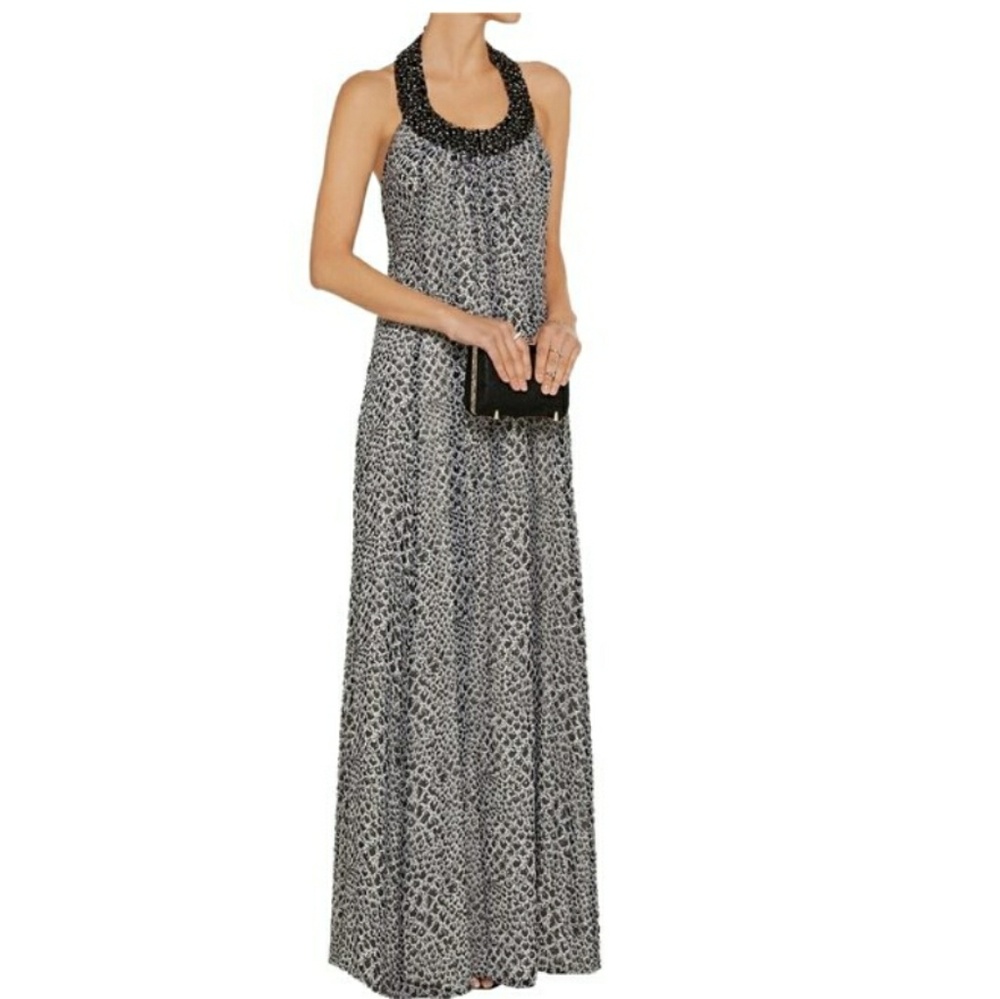 Diane Von Furstenberg Halter Gown Cocktail Dress